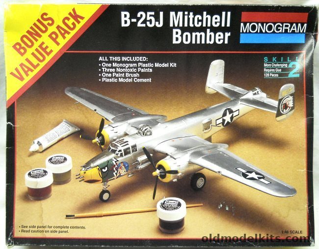 Monogram 1/48 B-25J Mitchell - Lady Lil - Gun Nose, 6372 plastic model kit